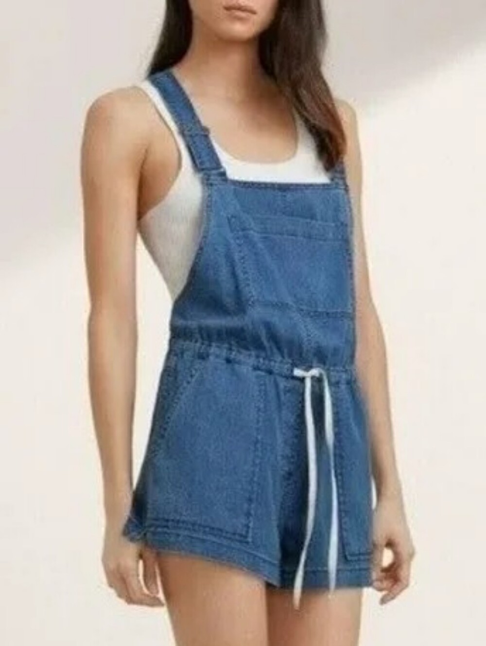 ARITZIA WILFRED FREE Chambray Beatriz Romper